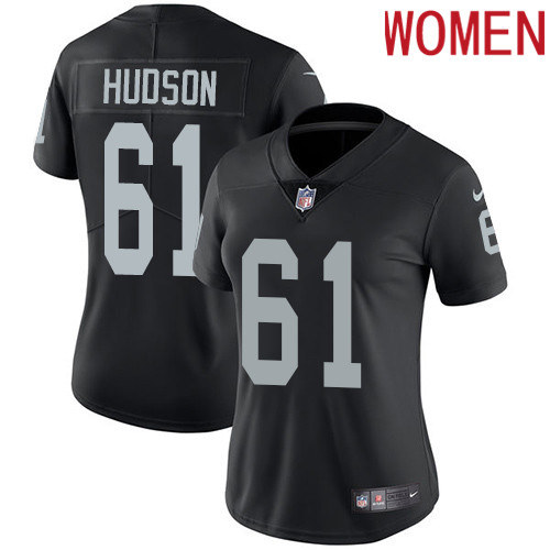 2019 Women Oakland Raiders 61 Hudson black Nike Vapor Untouchable Limited NFL Jersey